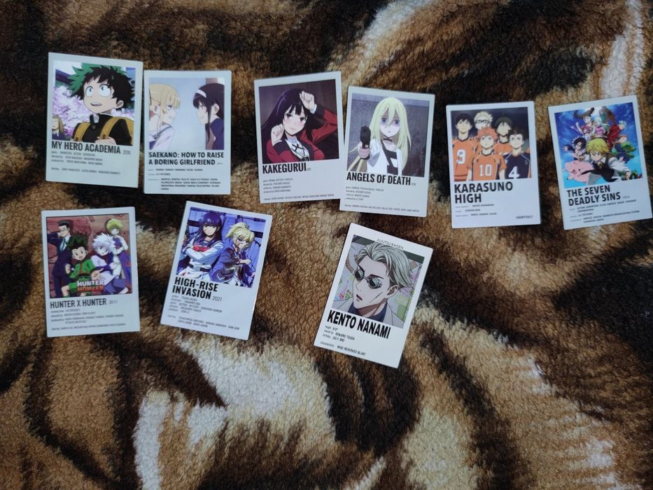 Стікери наклейки з аніме з його назвою титульні сторінки манг