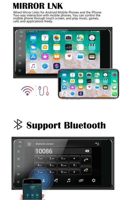 Rádio android 7 polegadas Toyota Corolla WiFi Touch GPS Bluetooth NOVO