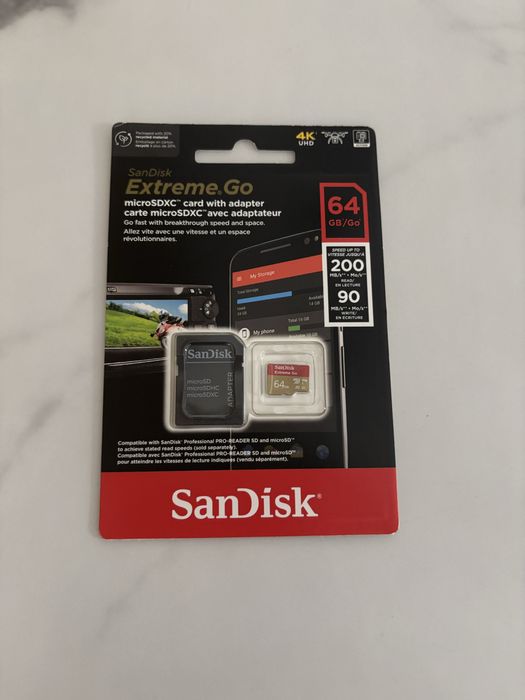 Karta pamięci SanDisk Extreme Go microSDXC 64GB + adapter