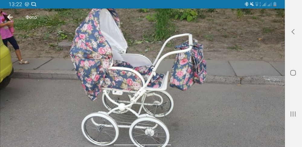 Крафтовая деетская коляска 3 в 1 класика