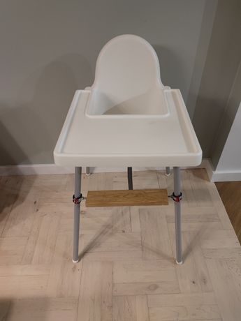 Krzesełko Ikea antilop z podnóżkiem do karmienia