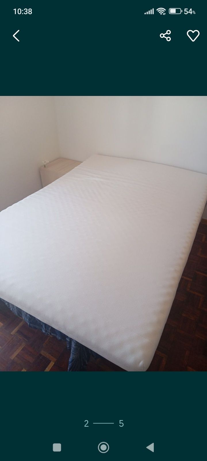 Cama com colchão casal Ikea ótimo estado