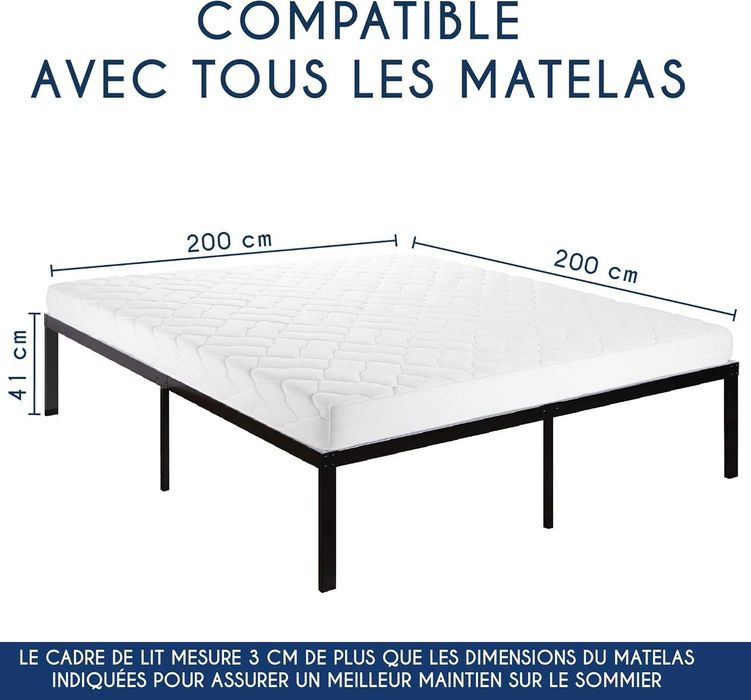 Nowy stelaż / rama łóżka / 200x200x36 / metalowy / DREAMZIE / W155!