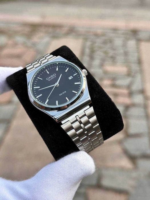 Годинник наручний Casio MTP-VC01 Silver/Black | Часы наручные B145 AQ