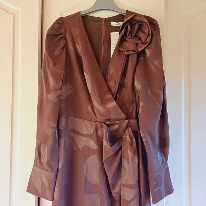 Sukienka Taranko 34-36 z metką śliczna czekoladowa