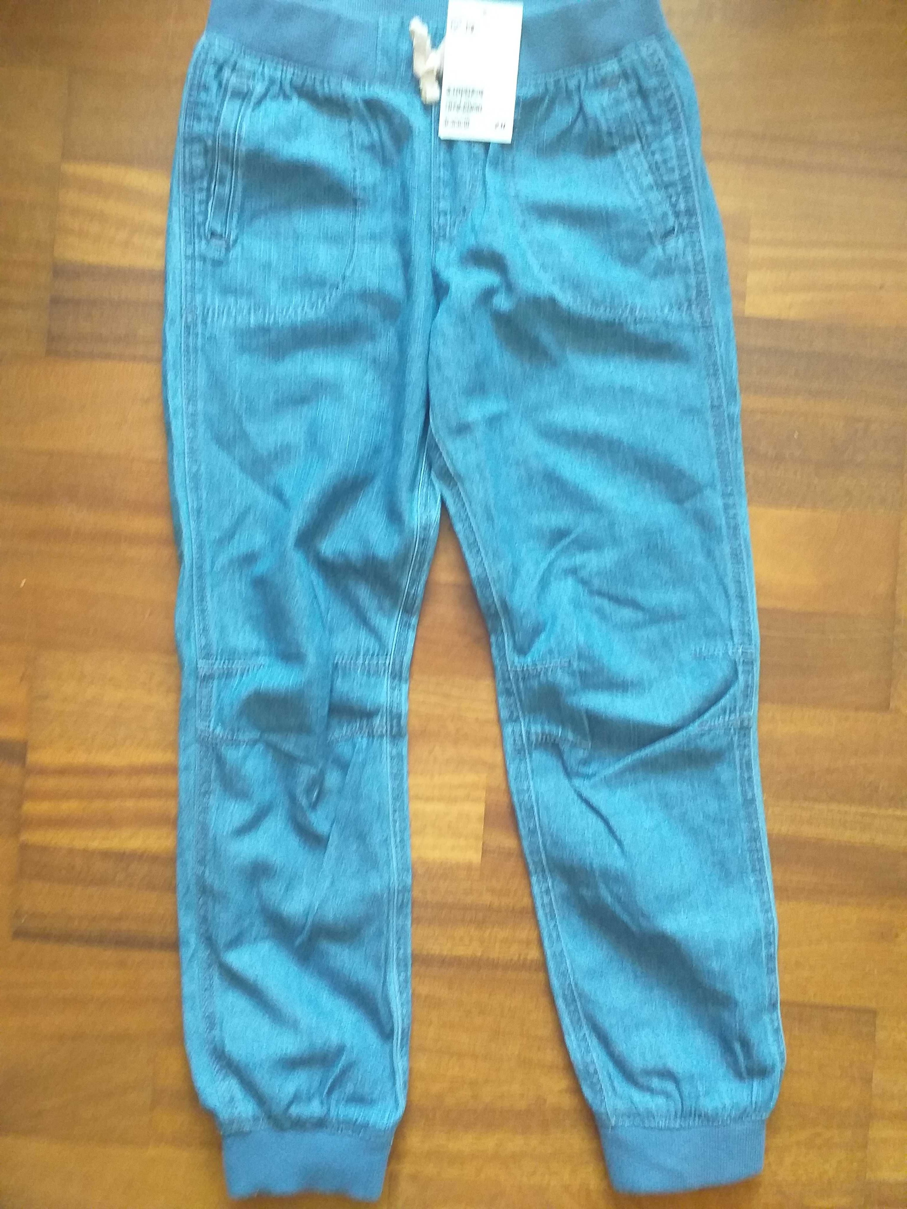 Spodnie dziewczęce h&m rozm 128 jeansowe