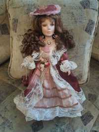 Фарфорова дялька панянка, аристократка, кукла 43 см