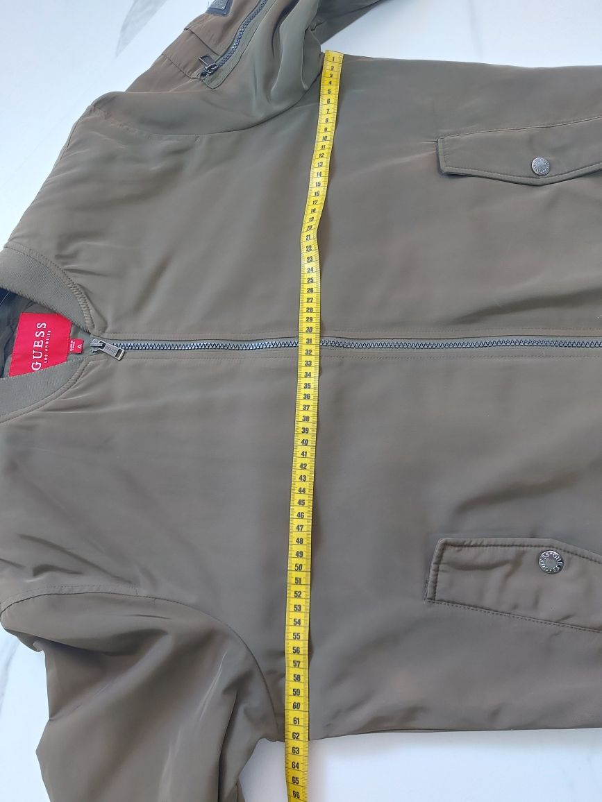 Kurtka Guess XL męska wiosenna khaki oliwka bomberka flyers