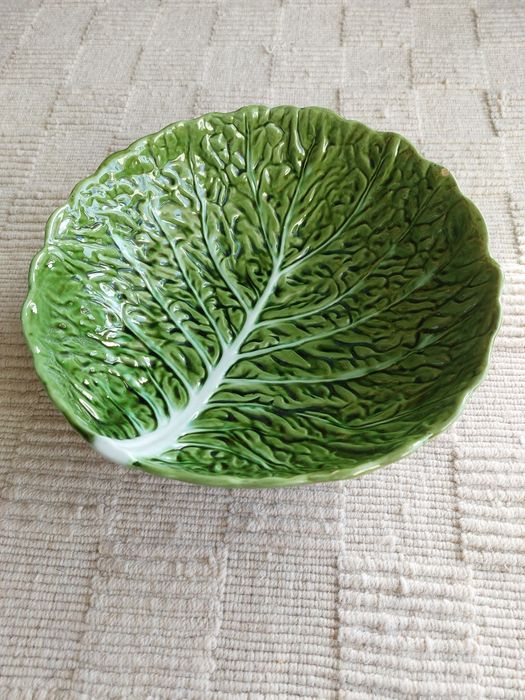 Grande Taça de Faiança | Vintage Bordalo Pinheiro “Folha de Couve”