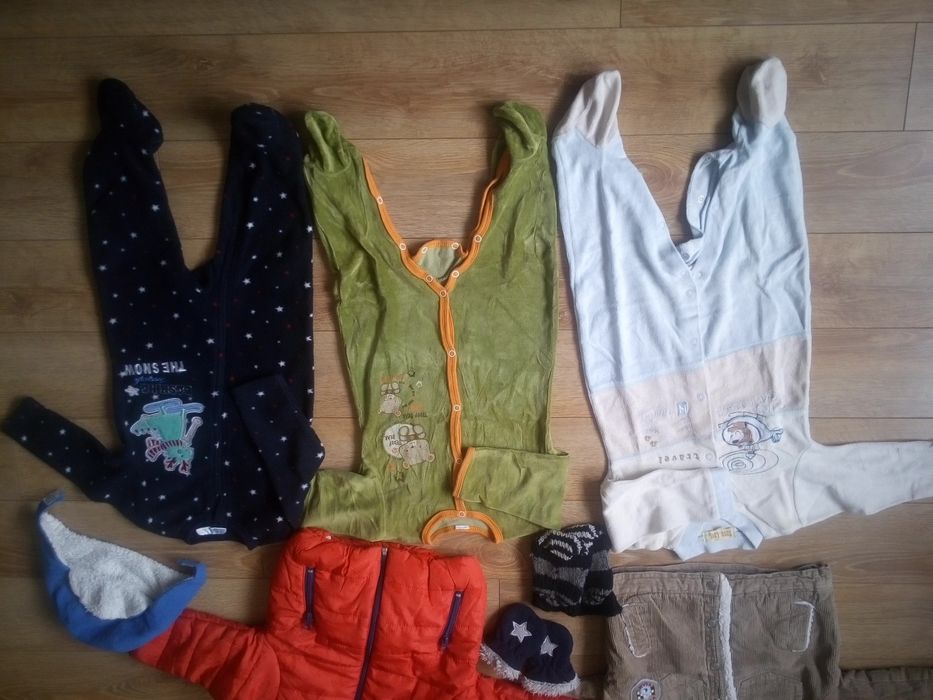 Ubranka dla chłopca zimowe 74