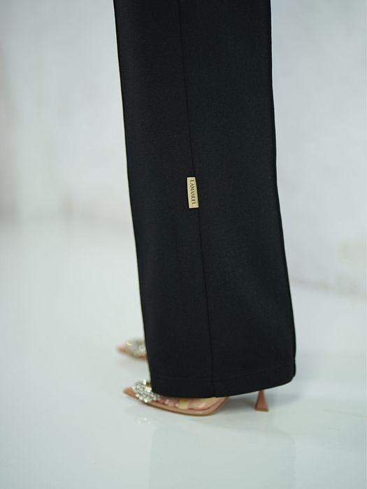 Szerokie spodnie FOREVER La Manuel czarne XS