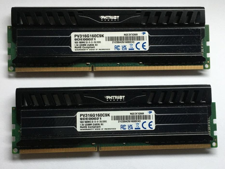 Pamięć Patriot Viper 3, DDR3, 16 GB, 1600MHz, CL9 (PV316G160C9K)