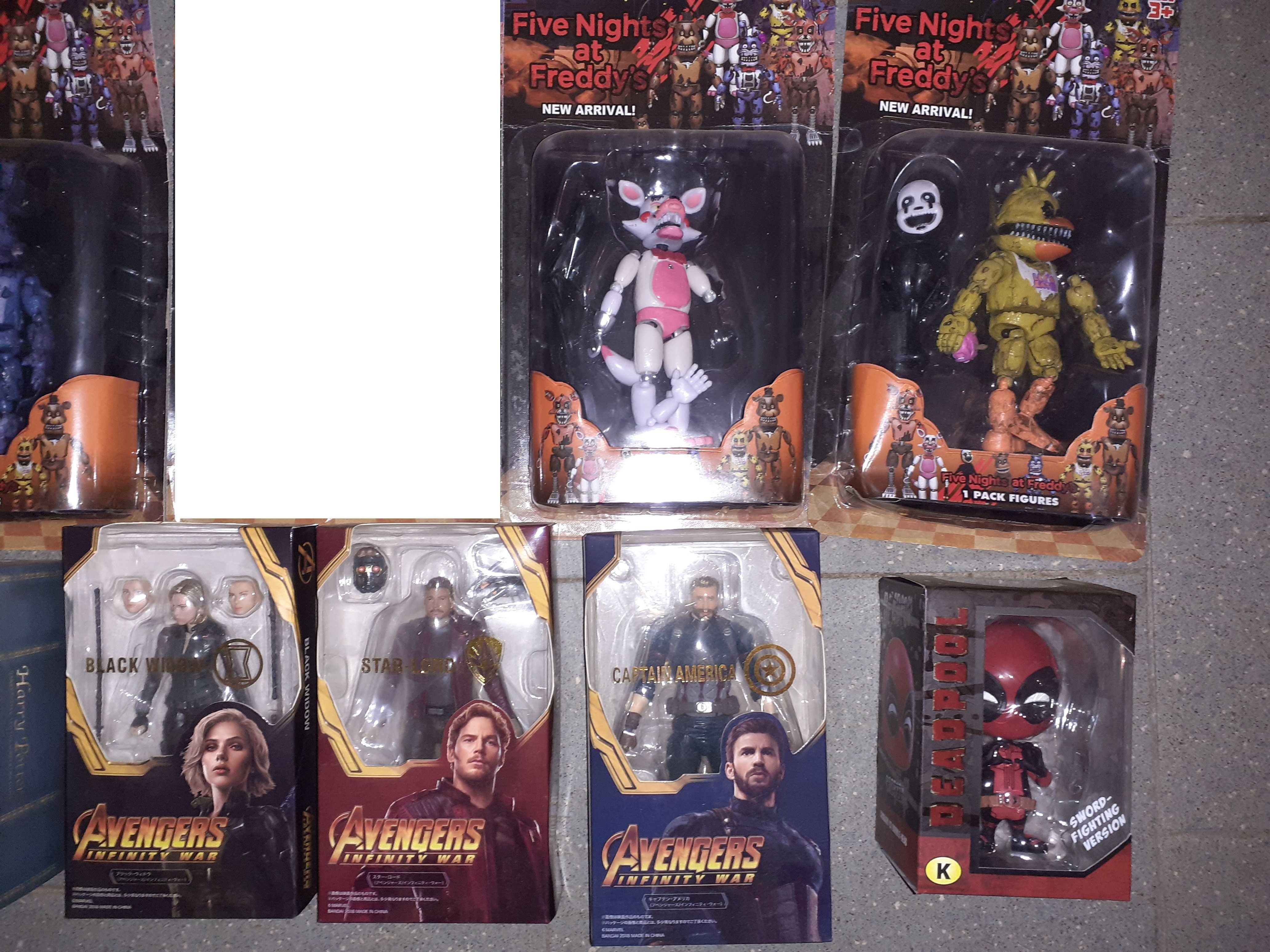 Figuras Marvel DC FNAF Harry Potter, Deadpool, Joker, Jack Sparrow ...