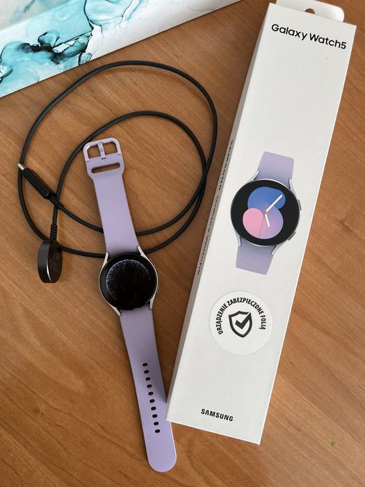 Smartwatch Samsung Galaxy Watch 5 - LTE - NFC - Srebrny - Fioletowy