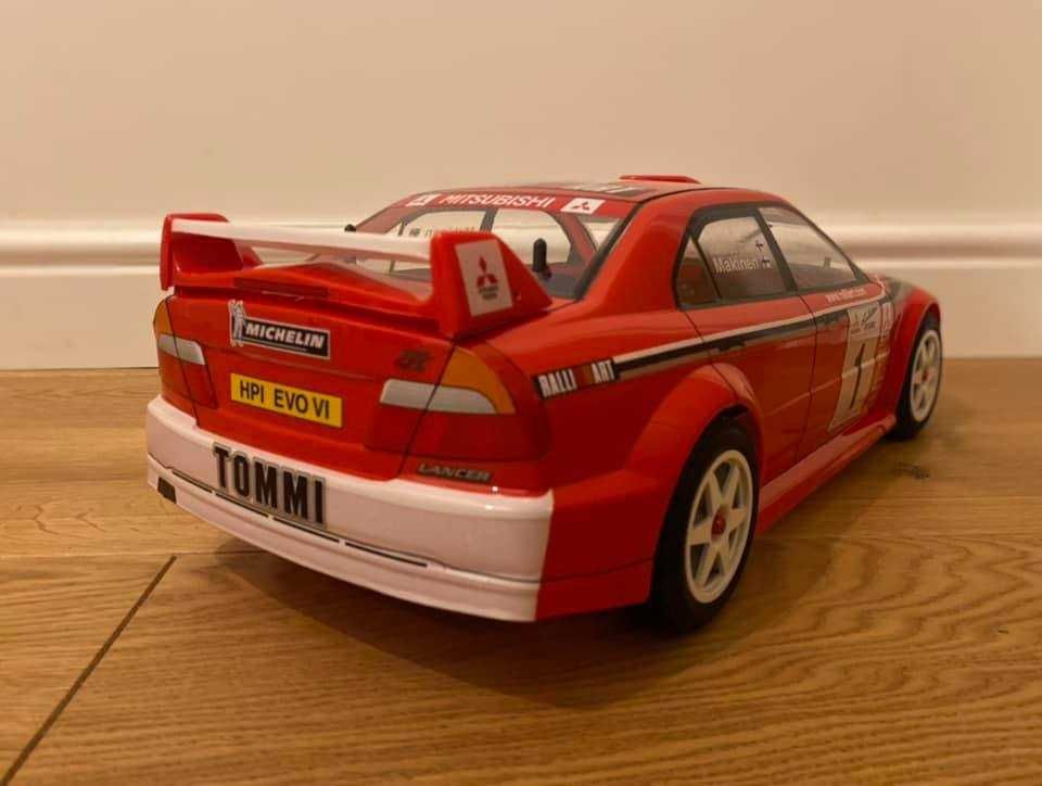 KAROSERIA HPI WR8 Tamiya TGX 1:8 Mitsubishi lancer evo VI WRC 300mm