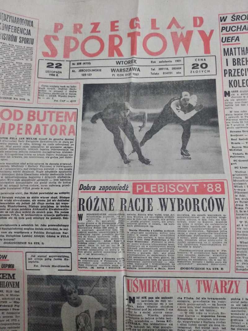 Przegląd Sportowy 1984r 1985r 1986r Gazeta PRL prezent urodziny