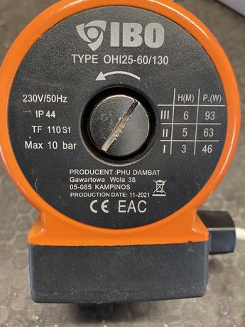 Pompa obiegowa cyrkulacyjna Ibo OHI 25-60/130