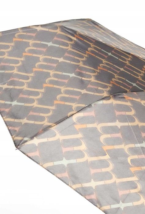 MONNARI Automatyczna Parasolka Składana Logowana Czarno Złota WIOSNA