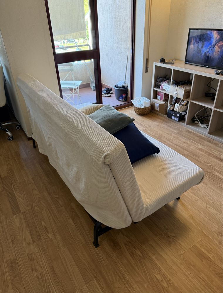 Sofa cama cor branca/bege