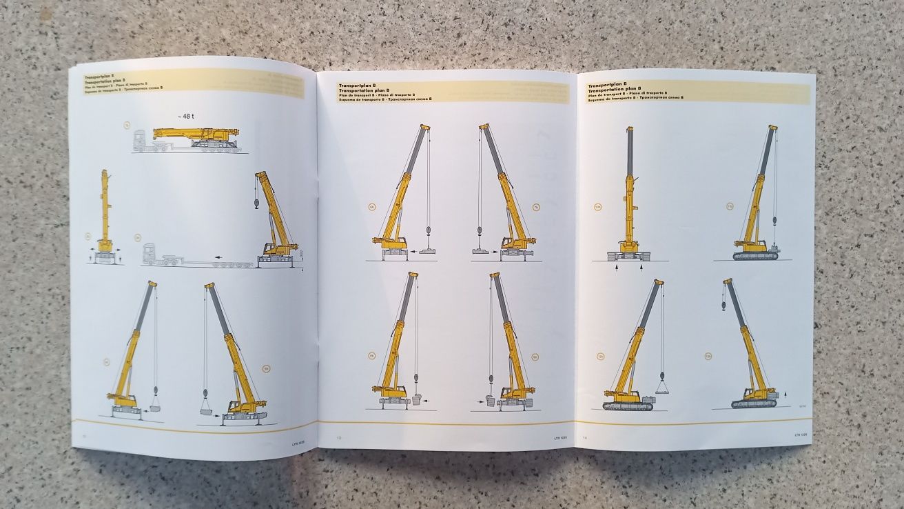 LIEBHERR LTR 1220 Dźwig. Specyfikacja techniczna. Katalog. Prospekt