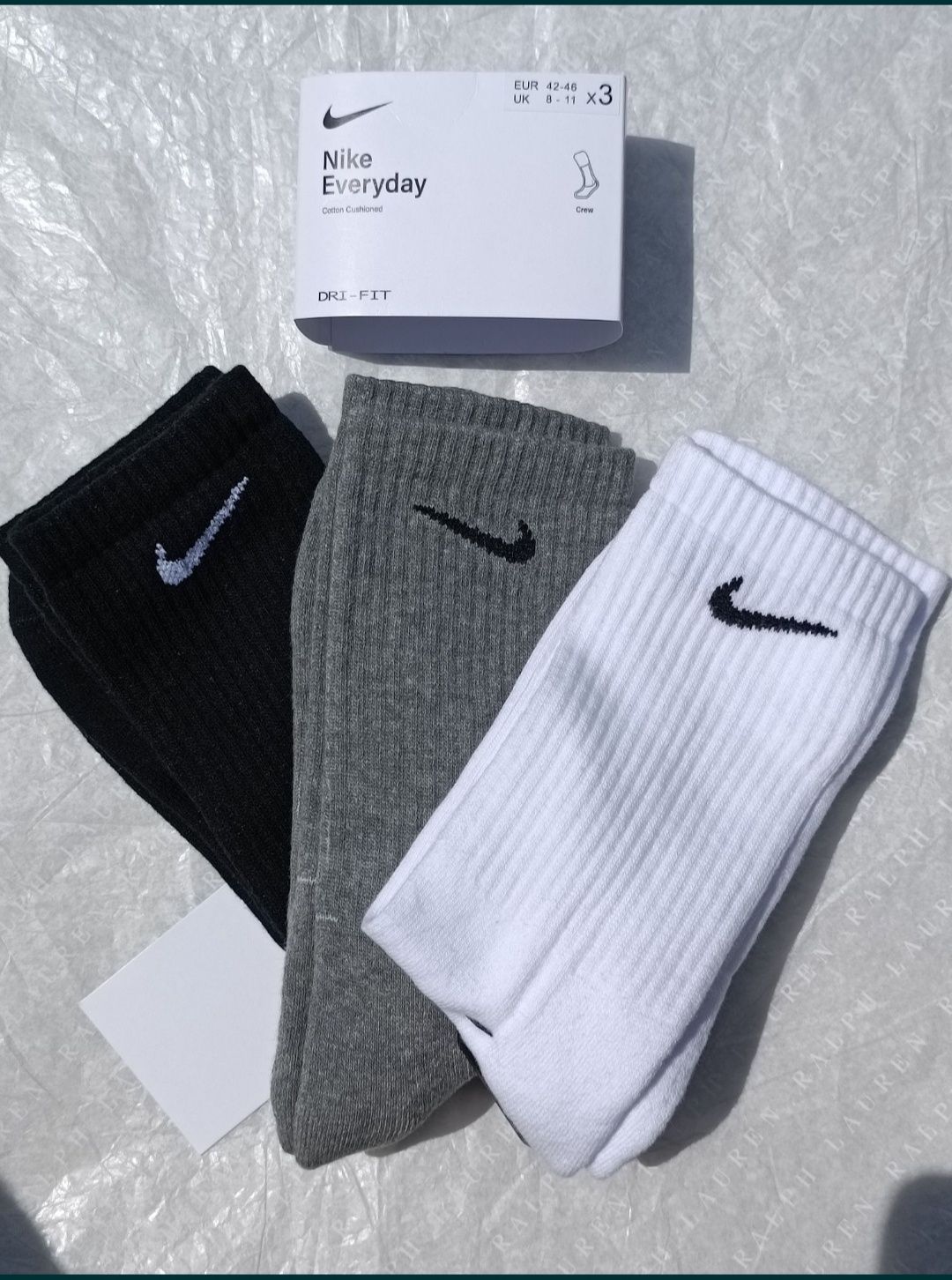 Носки  Nike Everyday Lightweight тонкие   оригинал SX7676-100 .