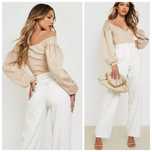 BOOHOO XL-XXL efektowny elegancki body z odkrytymi ramionami