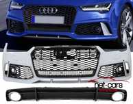 Zderzak przód + grill + dyfuzor AUDI A7 4G 14- RS SLine S7 czarny