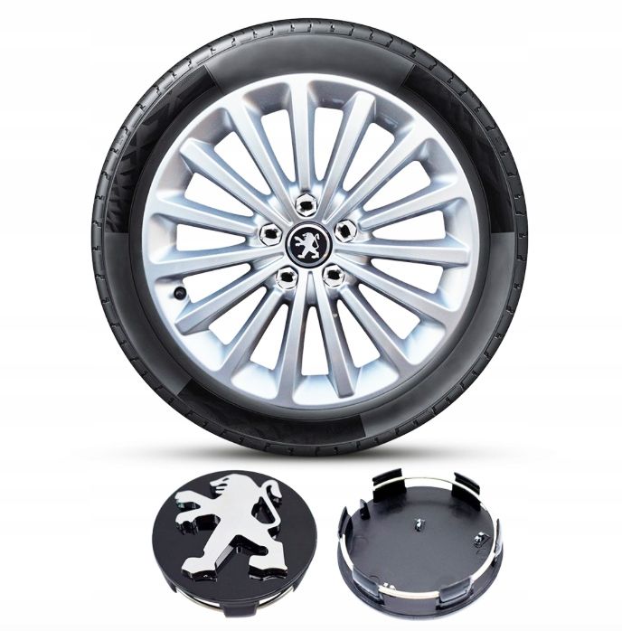 Dekle Felg Peugeot 60mm - Komplet 4 szt. Czarny