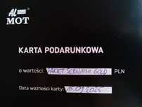 Voucher ,karta podarunkowa na przegląd roweru