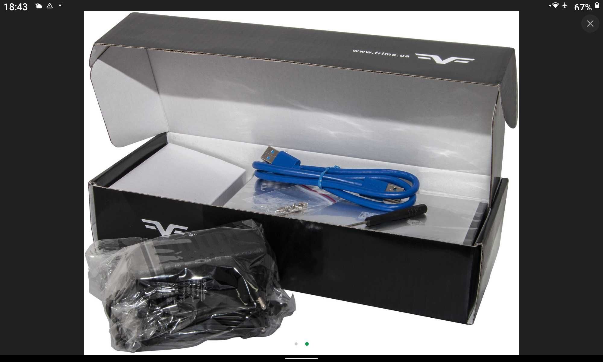 Продам Зовнішню кишеню Frime для HDD 3.5" SATA USB 3.0 Black