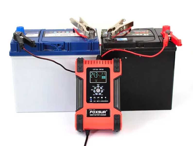 зарядное устройство автоматическое  для Foxsur 12V 12A/24V 6A