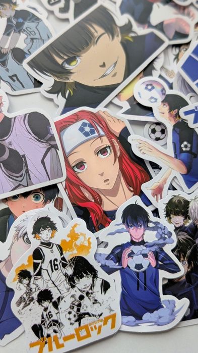 Набор наклеек Блю Лок стикеры blue lock футбольные аниме наклейки