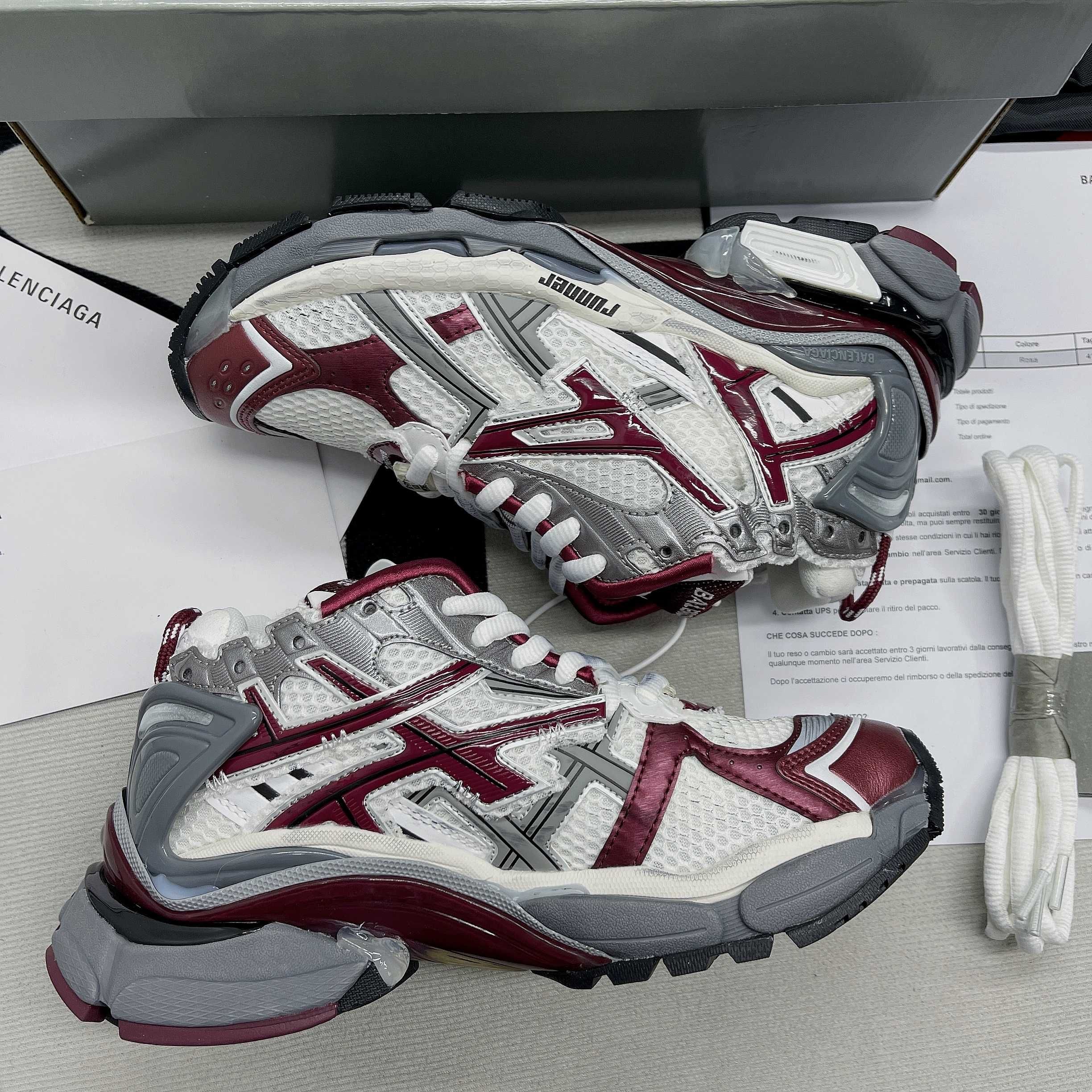 Buty Balenciaga Runner Trainers in Burgundy (35-46)