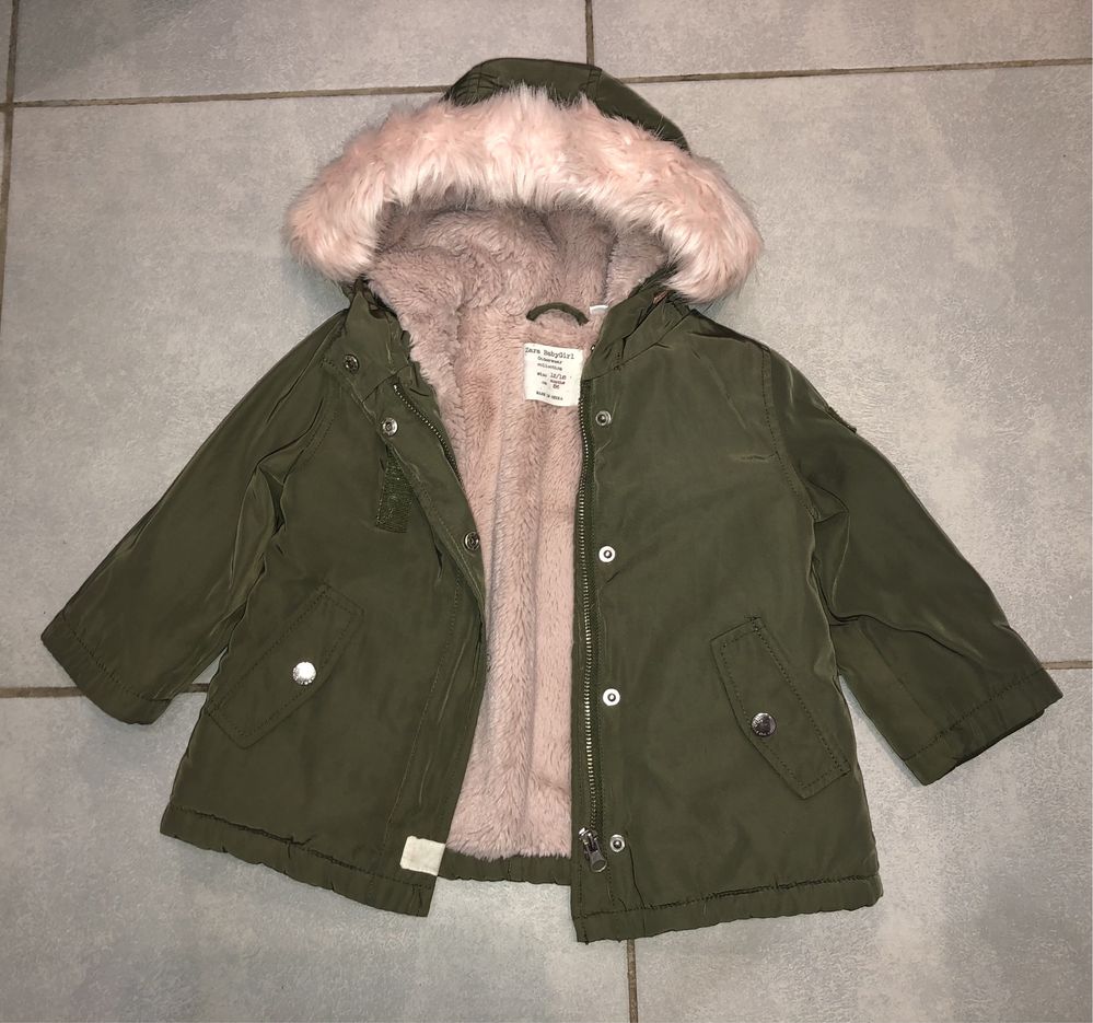 Парка курточка Zara на меху тепла демисезон зима