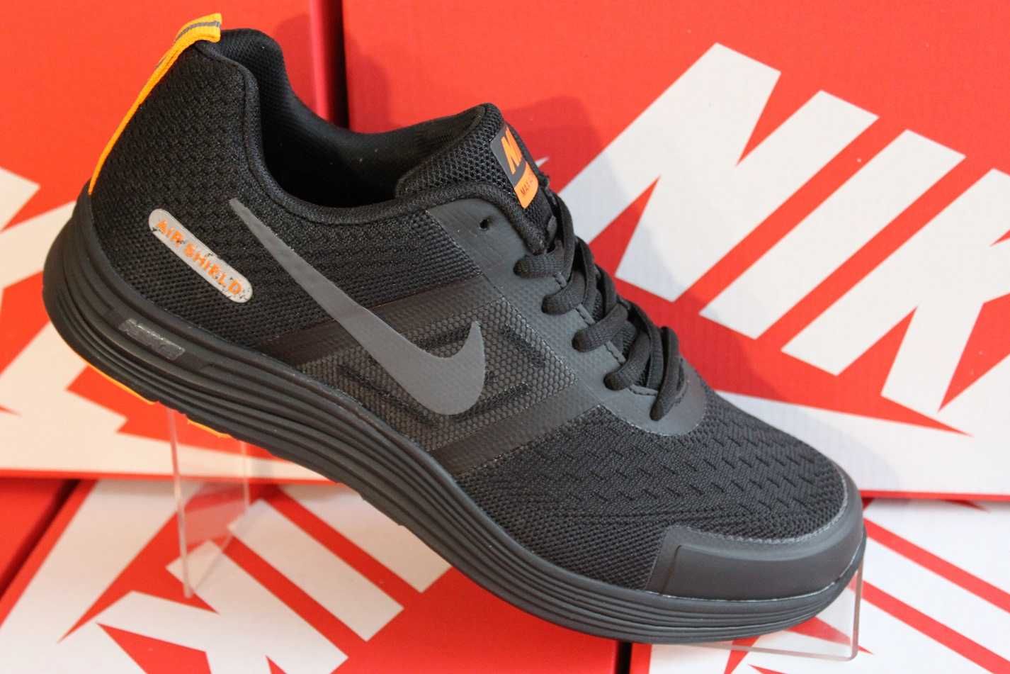 Nike AIR SHIELD - черные кроссовки - кеды - кросівки (5164-5рефлектив)