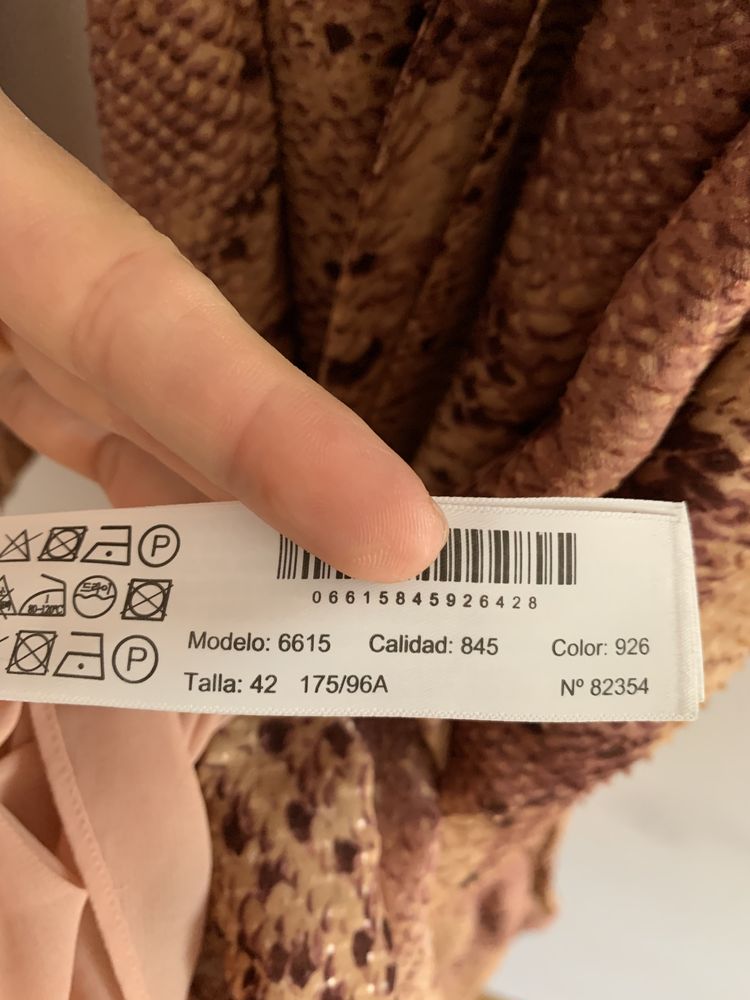 Sukienka Massimo Dutti wężowa 40/L/42/XL