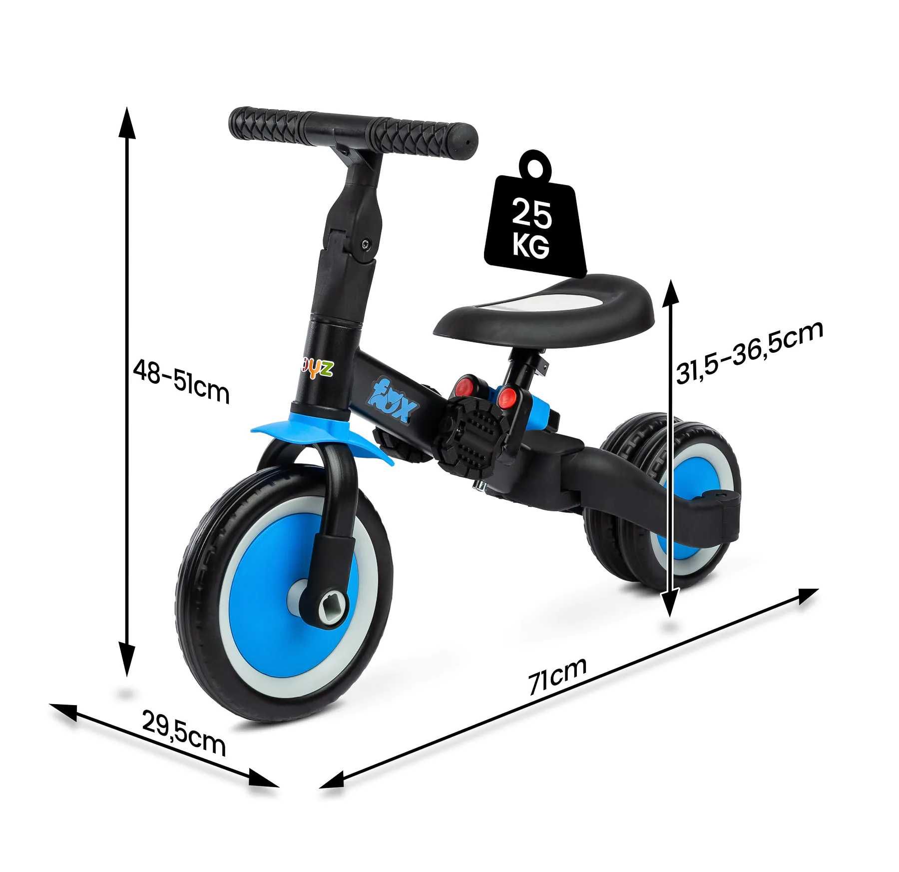 Toyz FOX rowerek biegowy 2w1 niebieski