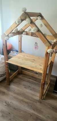Biurko dla dziecka Drewniane sosna