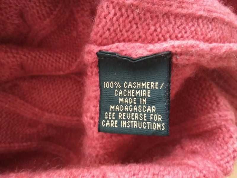 100% kaszmirowy męski pullover Bobby Jones, marka premium