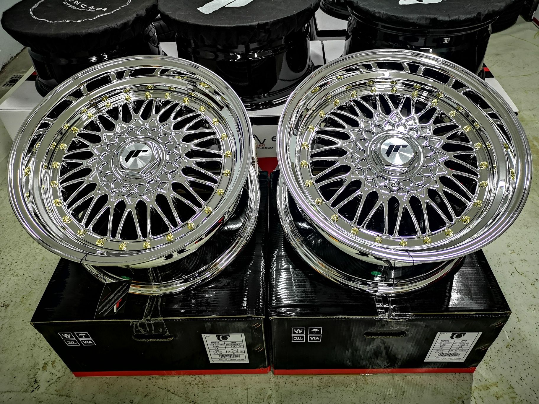 Felgi JR9 BBS RS 17" 7,5J 8,5J 10J 4x100 5x120 5x112 BMW E30 E36 Chrom