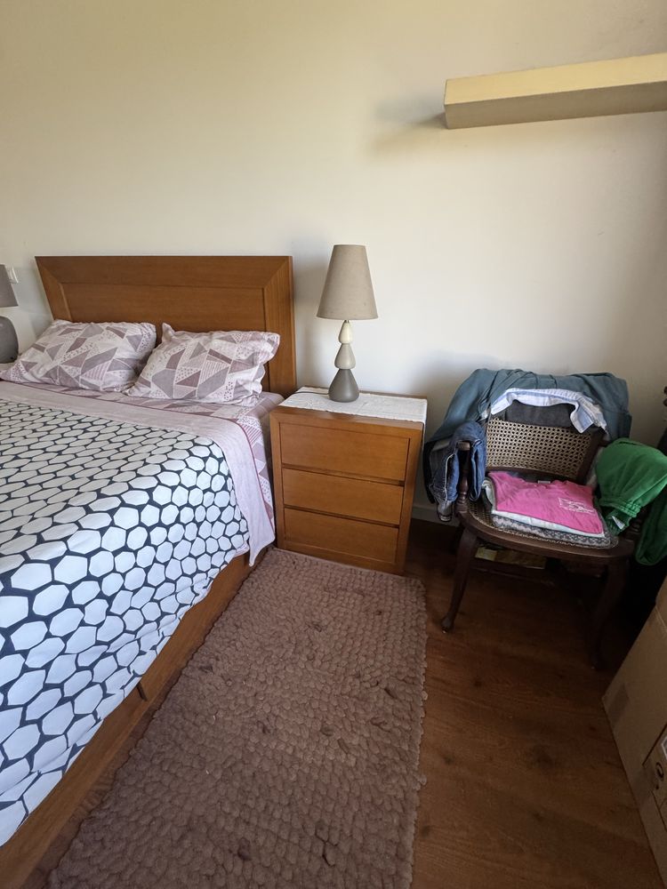 Conjunto quarto casal cama+ mesinhas+ estrado+ colchao