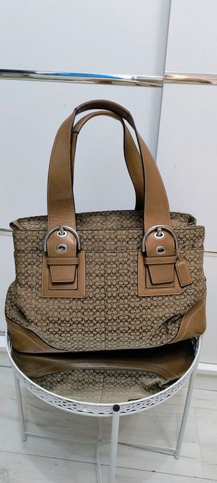 Duża torebka coach skórzana