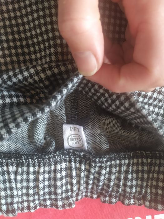 Spodnie 134 cool club  grubsze,eleganckie, pepitka