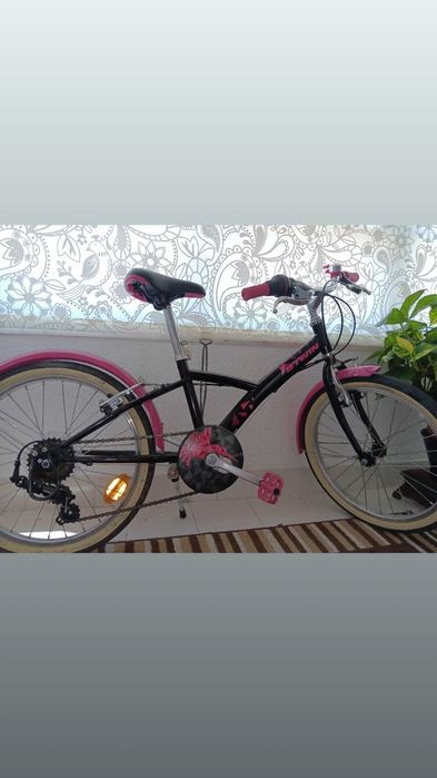 Bicicleta BTT criança côr BLACK&PINK dos 3 aos 12anos