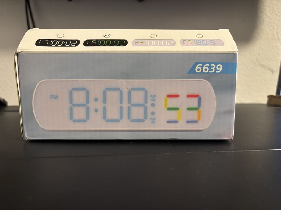 Relógio Digital LED 6639 – Novo e Completo na Caixa