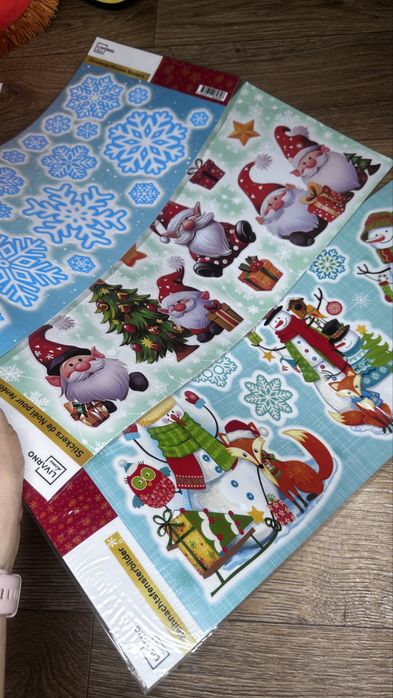 Новорічні наліпки декор Новий Рік Вікна прикраси дизайн