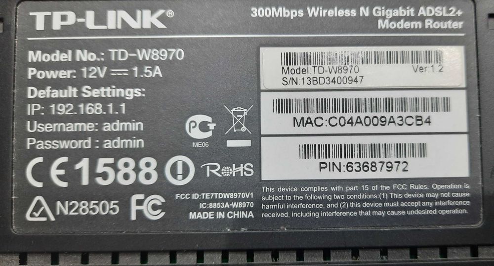 TP-LINK 300 TD-W8970