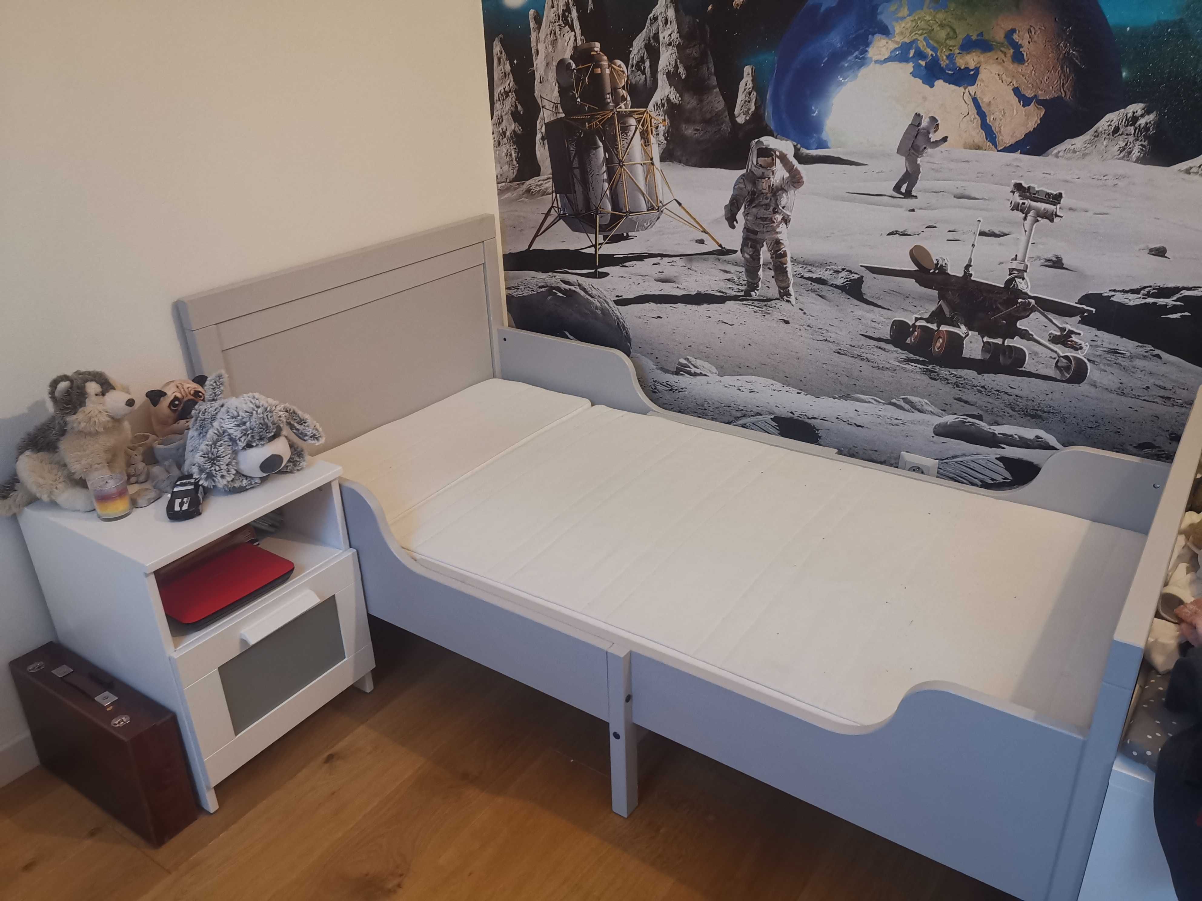 Łóżko dziecięce rozsuwane z materacem,Sundvik,IKEA,80X200