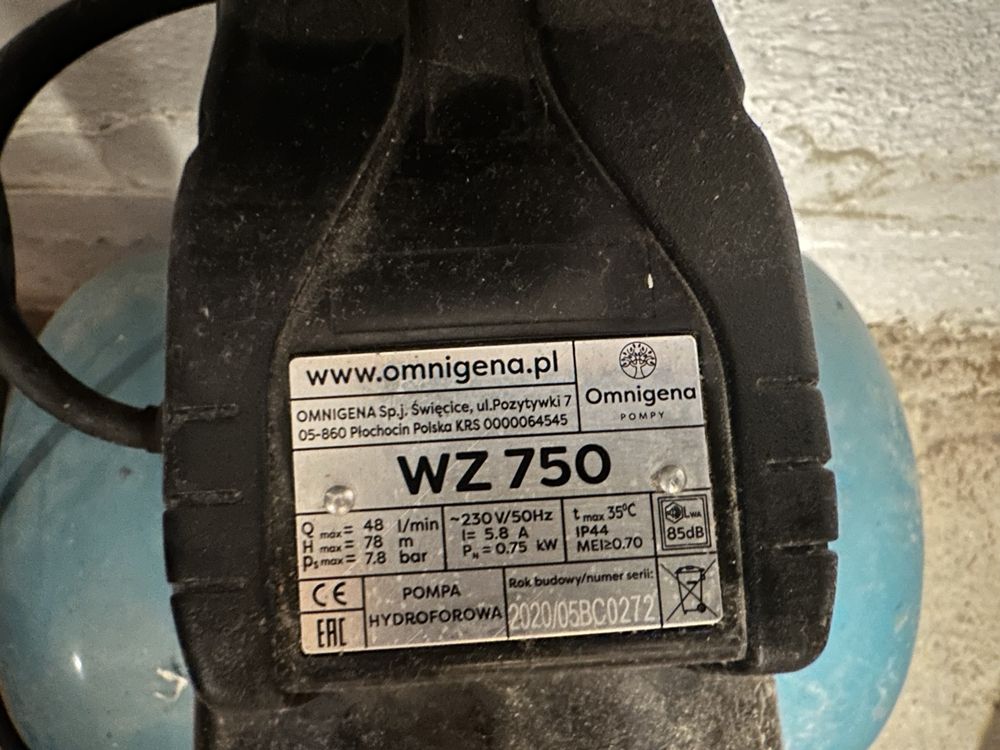 Zestaw WZ 750 230V Omnigena hydrofor 50L