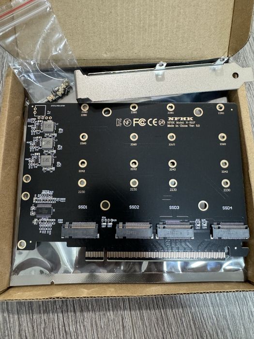 Плата адаптер перехідник PCI-E X16 SSD M.2 NVME